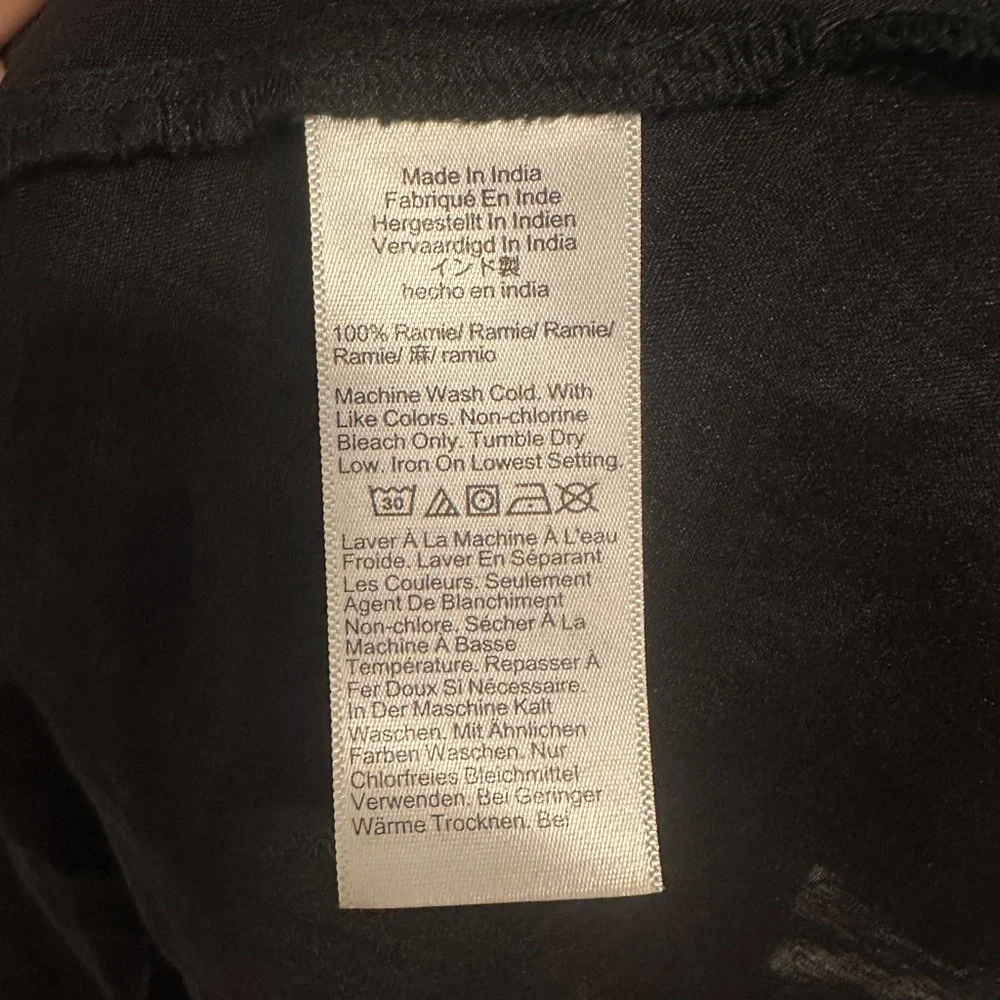 J.Crew Sheer Black Button-Front Tie Waist Women's Dress Size 0